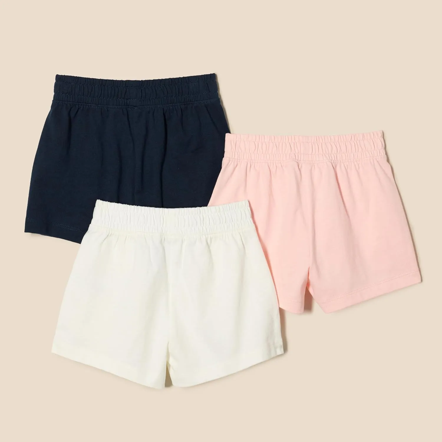 Amazon Essentials Girls and Toddlers' Pull-On Shorts, Pack of 3