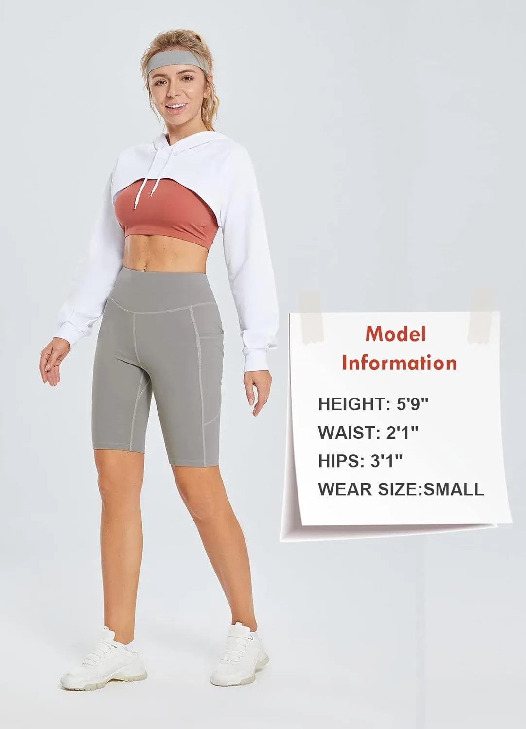 baleaf Women's 10"/ 12" Long Biker Yoga Compression Shorts High Waist Knee Length Spandex Workout Shorts with Pockets Soft