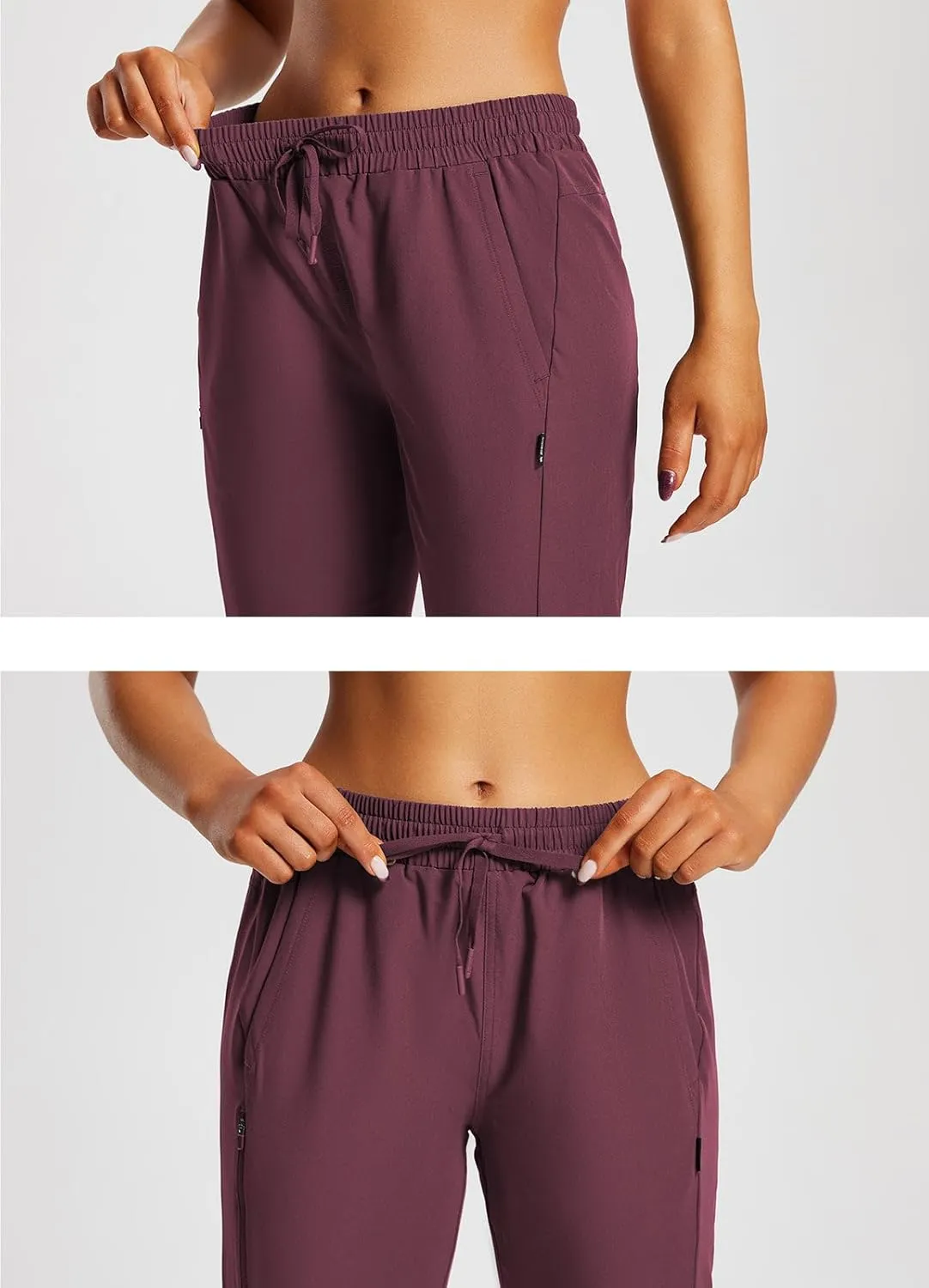 baleaf Women's 15" Long Shorts Below The Knee Capri Hiking Cargo Shorts Lightweight Quick Dry Elastic Waist for Casual
