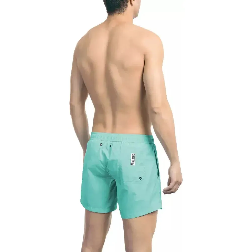Bikkembergs Light Blue Polyamide Men Swim Short