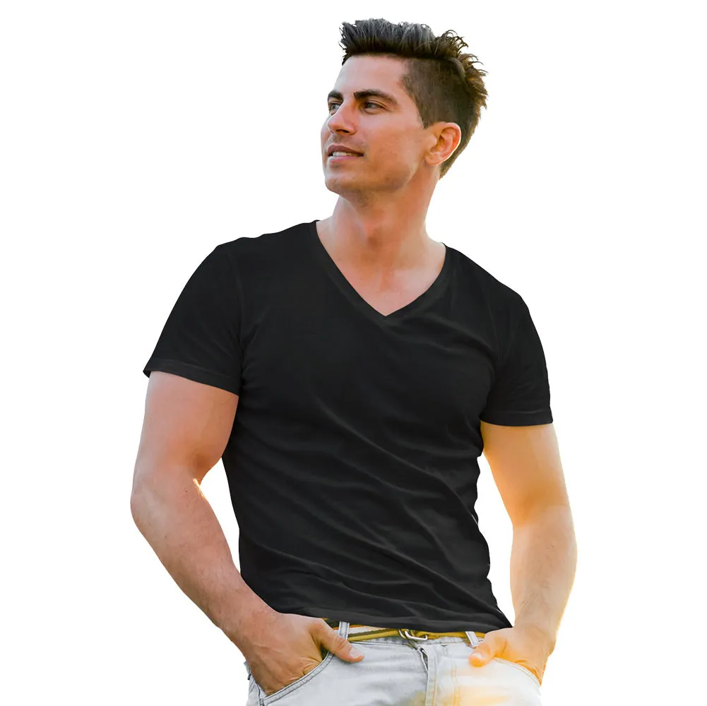 Black V-neck T shirt