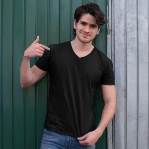 Black V-neck T shirt