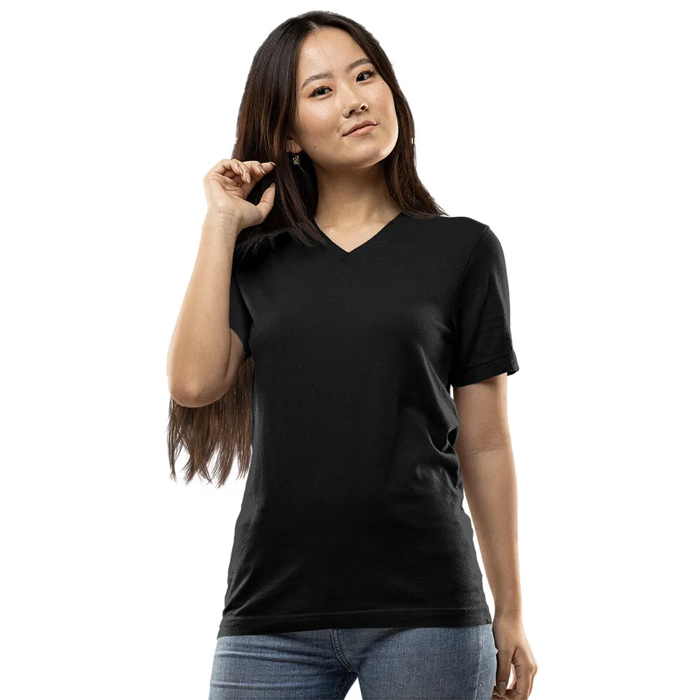 Black V-neck T shirt