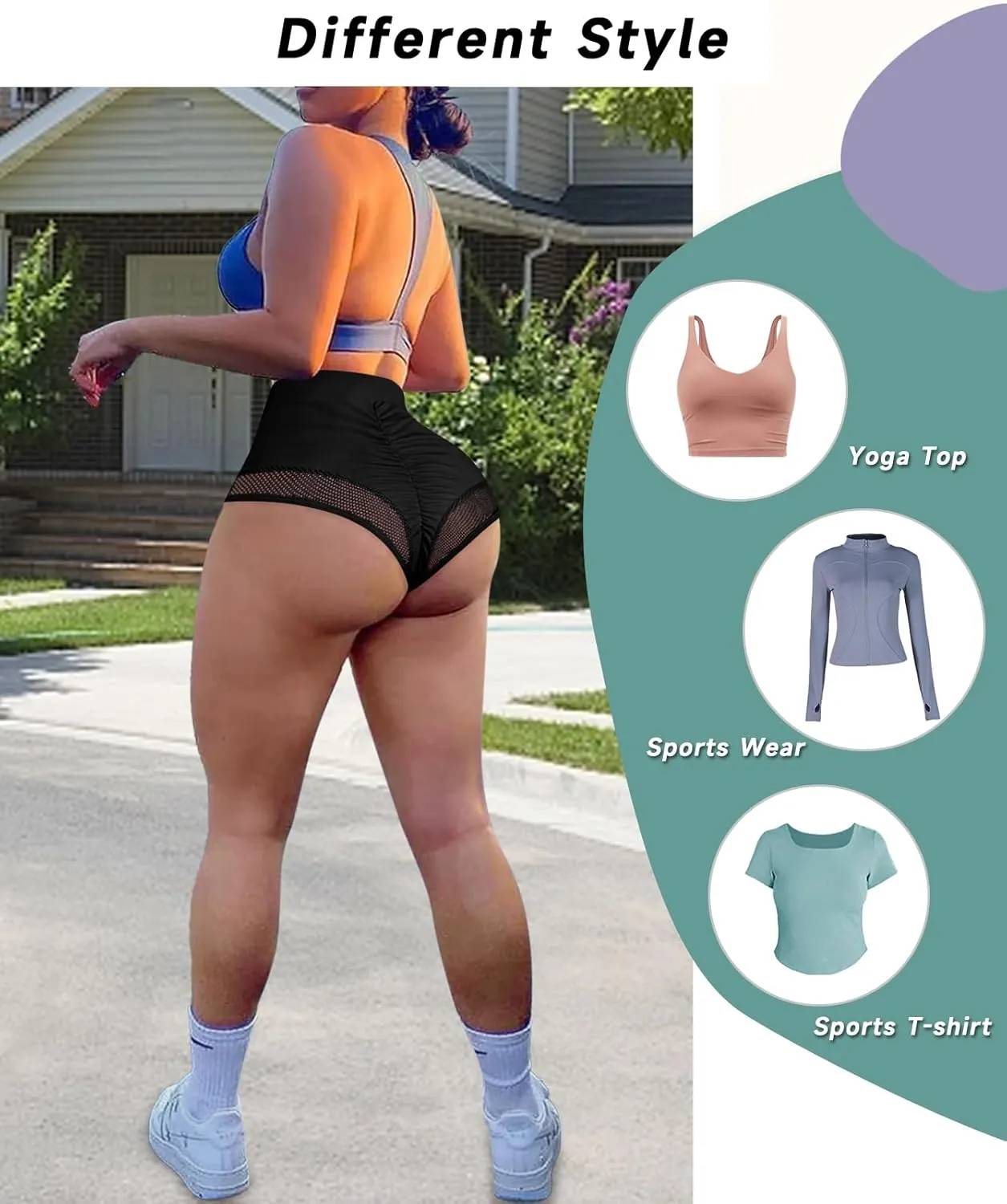 BZB Womens Booty Shorts High Waisted Dance Shorts Gym Workout Hot Short Pants Athletic Butt Lifting Pole Dance Leggings S-XXL
