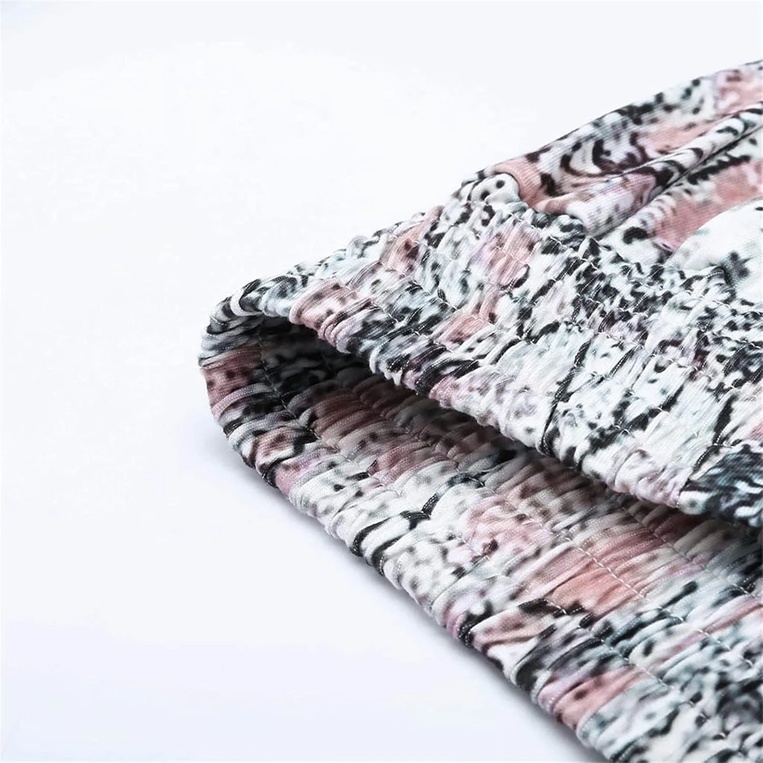 Casual Women's High Waist Printed Pants Loose Easy Trousers Boho Summer Beach Pants with Pockets