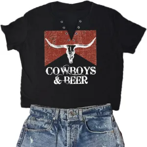 Country Music Cowboy Crop T Shirt Women Vintage Concert Tees Funny Western Rodeo Graphic Short Sleeve Tops Shirt