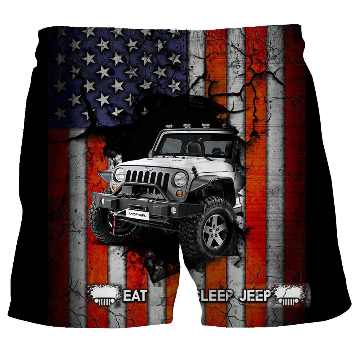 Eat Sleep Jeep US Flag - Short