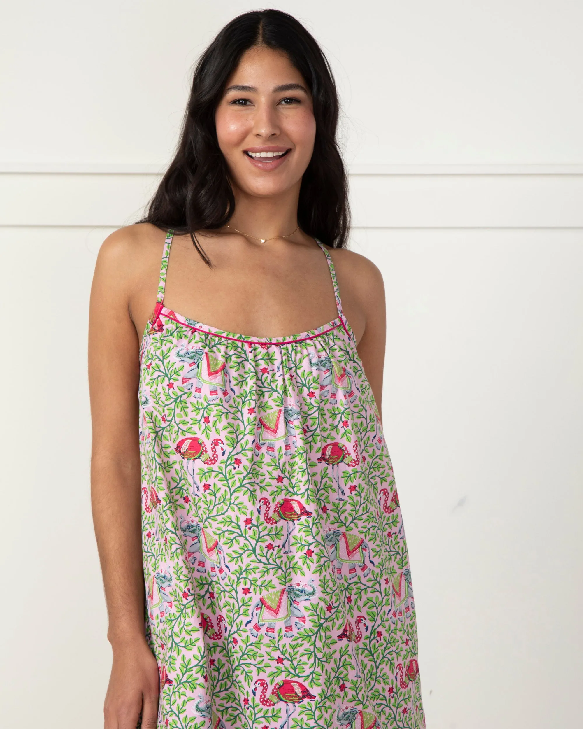 Flamenco - Midi Cami Nightgown - Rose Garden