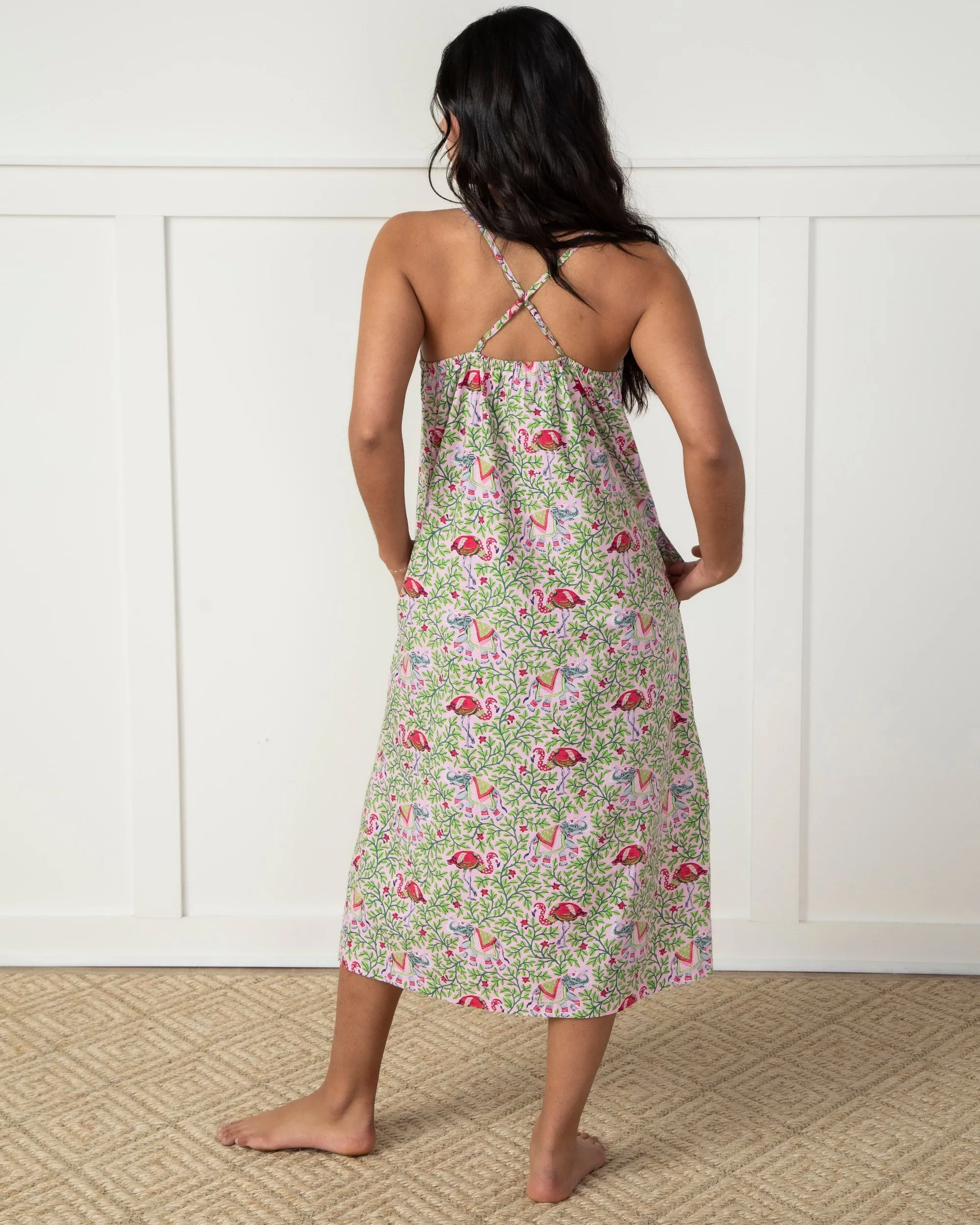 Flamenco - Midi Cami Nightgown - Rose Garden