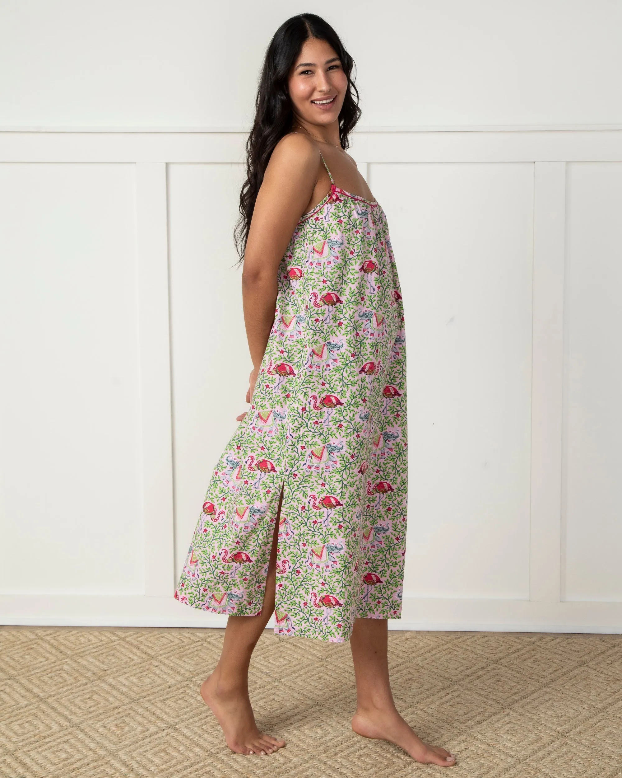 Flamenco - Midi Cami Nightgown - Rose Garden