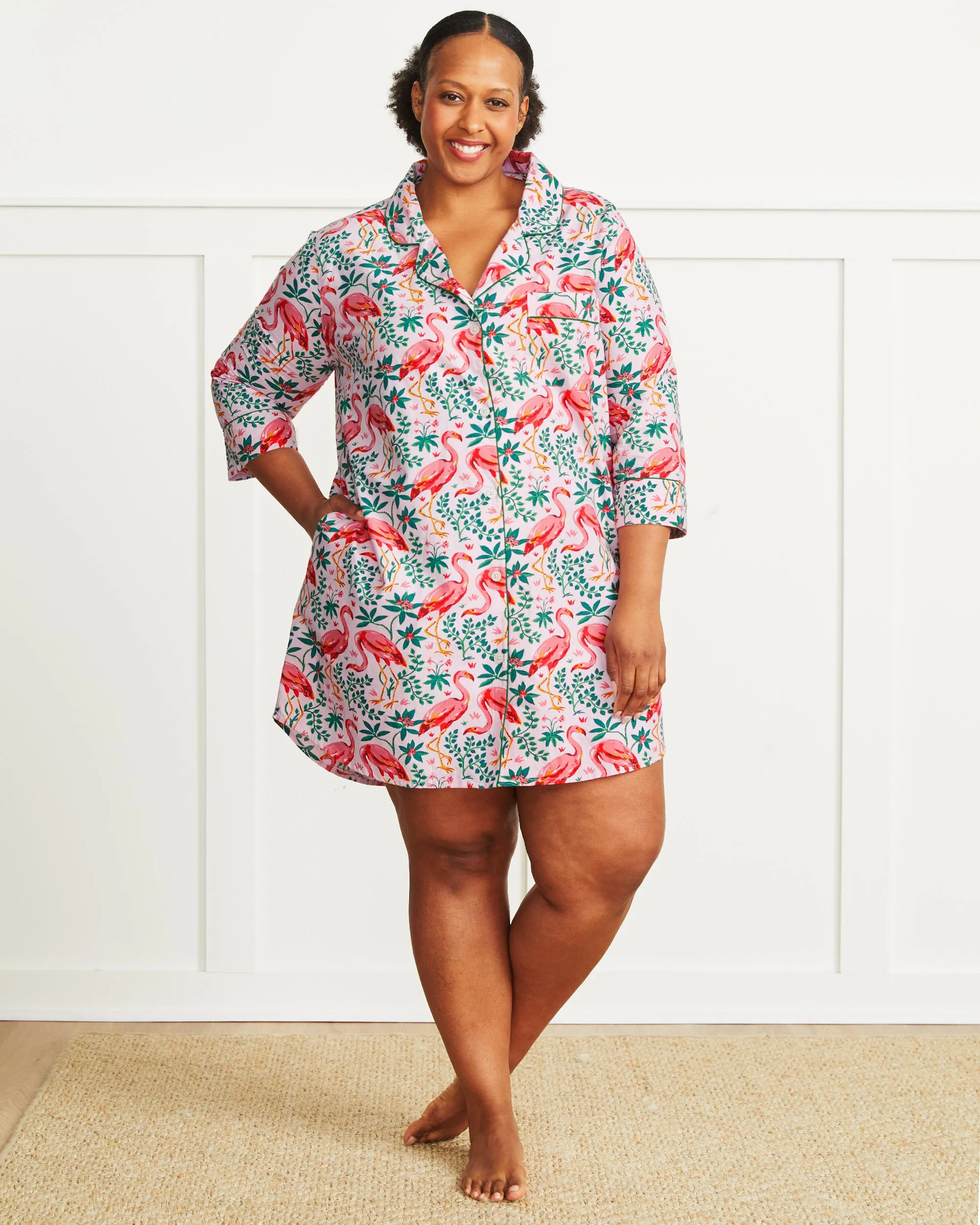 Flock of Flamingos - Sleep Shirt - Rose