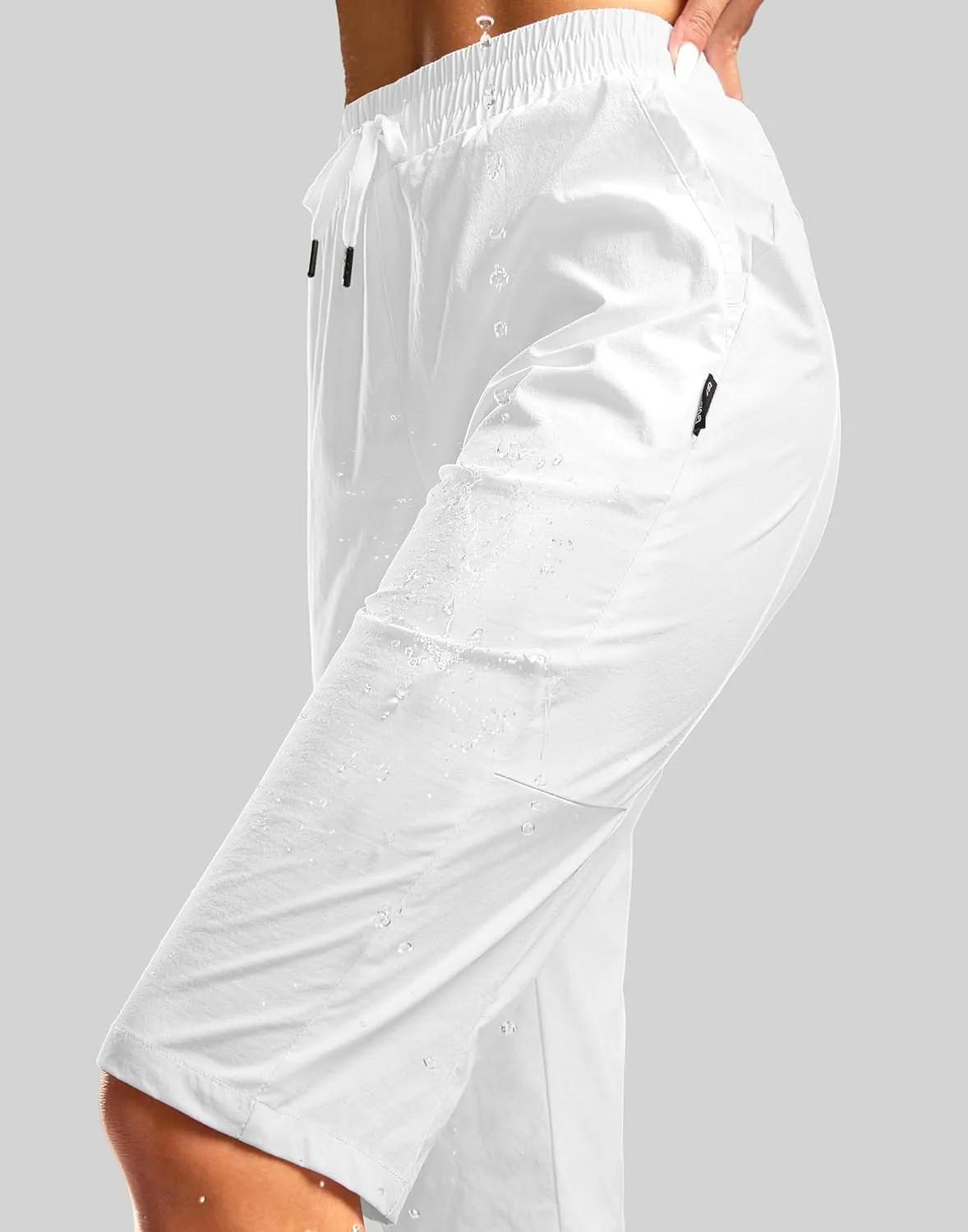 G Gradual Women's 15'' Long Shorts Below The Knee Hiking Cargo Capris Stretch Quick Dry Bermuda Shorts for Women with Pockets