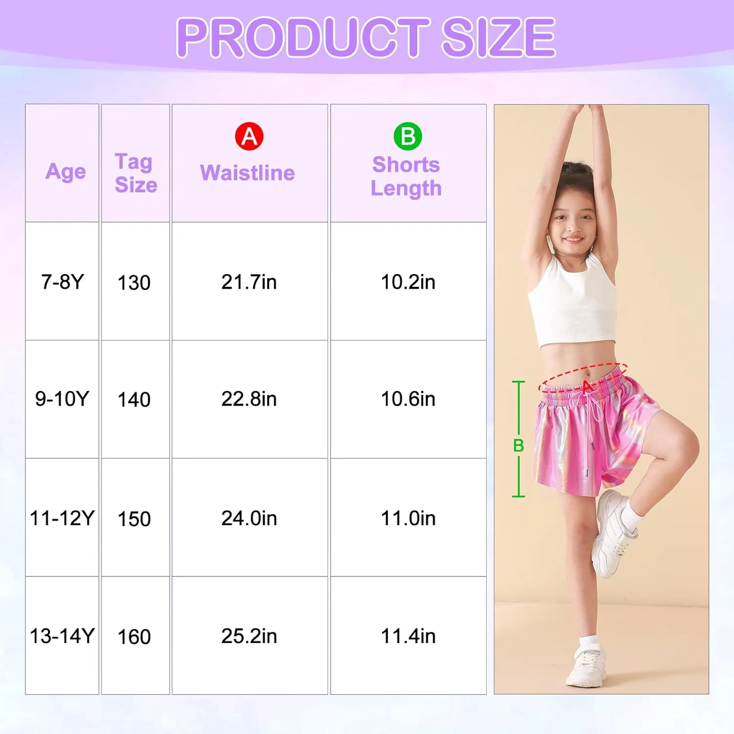 Girls Butterfly Shorts Sparkle Flowy Athletic Shorts for Girls Gym Skorts 2-in-1 Skirt for Kids Preppy Clothes