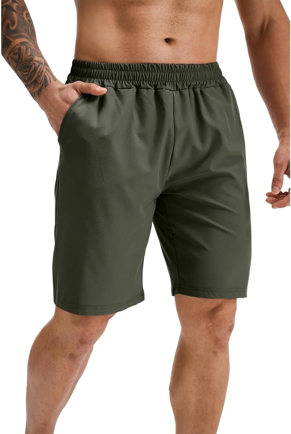 GYM REVOLUTION Men's Workout Running Gym Training Shorts