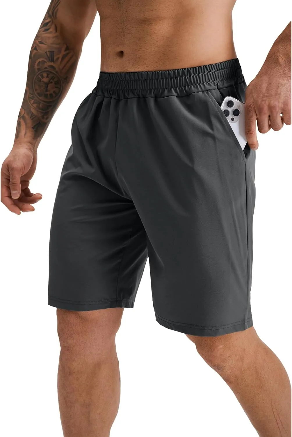 GYM REVOLUTION Men's Workout Running Gym Training Shorts