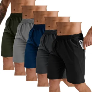 GYM REVOLUTION Men's Workout Running Gym Training Shorts