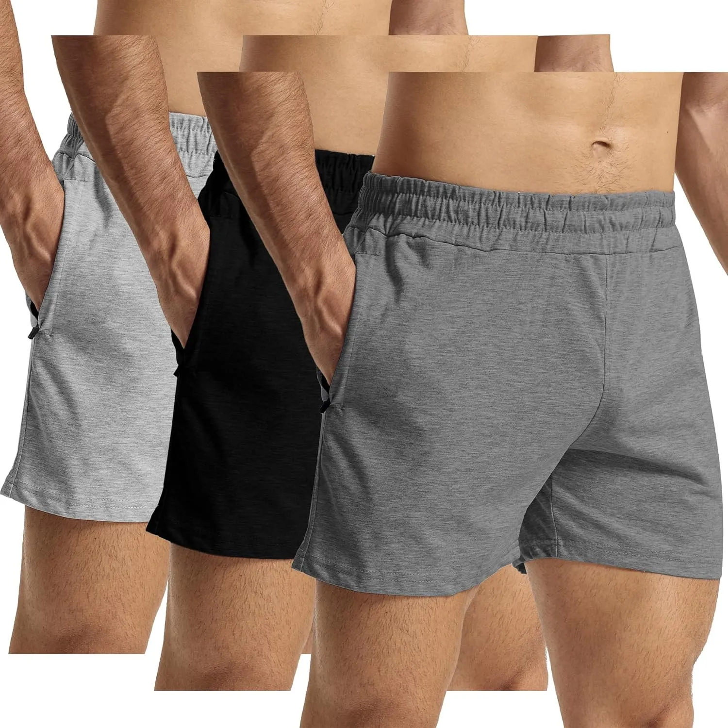 GYM REVOLUTION Men's Workout Running Gym Training Shorts