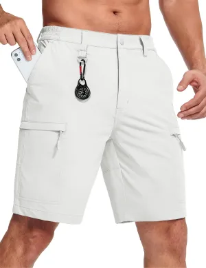 MAGCOMSEN Men's Hiking Cargo Shorts Quick Dry Lightweight 9" Golf Shorts Summer Casual Work Outdoor with 5 Zipper Pockets