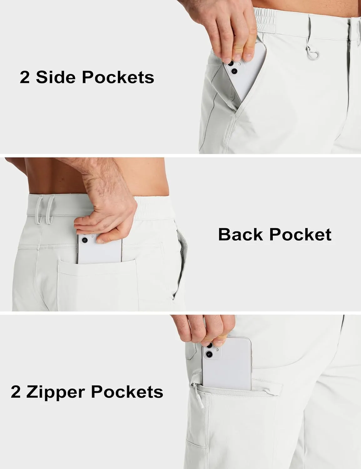 MAGCOMSEN Men's Hiking Cargo Shorts Quick Dry Lightweight 9" Golf Shorts Summer Casual Work Outdoor with 5 Zipper Pockets