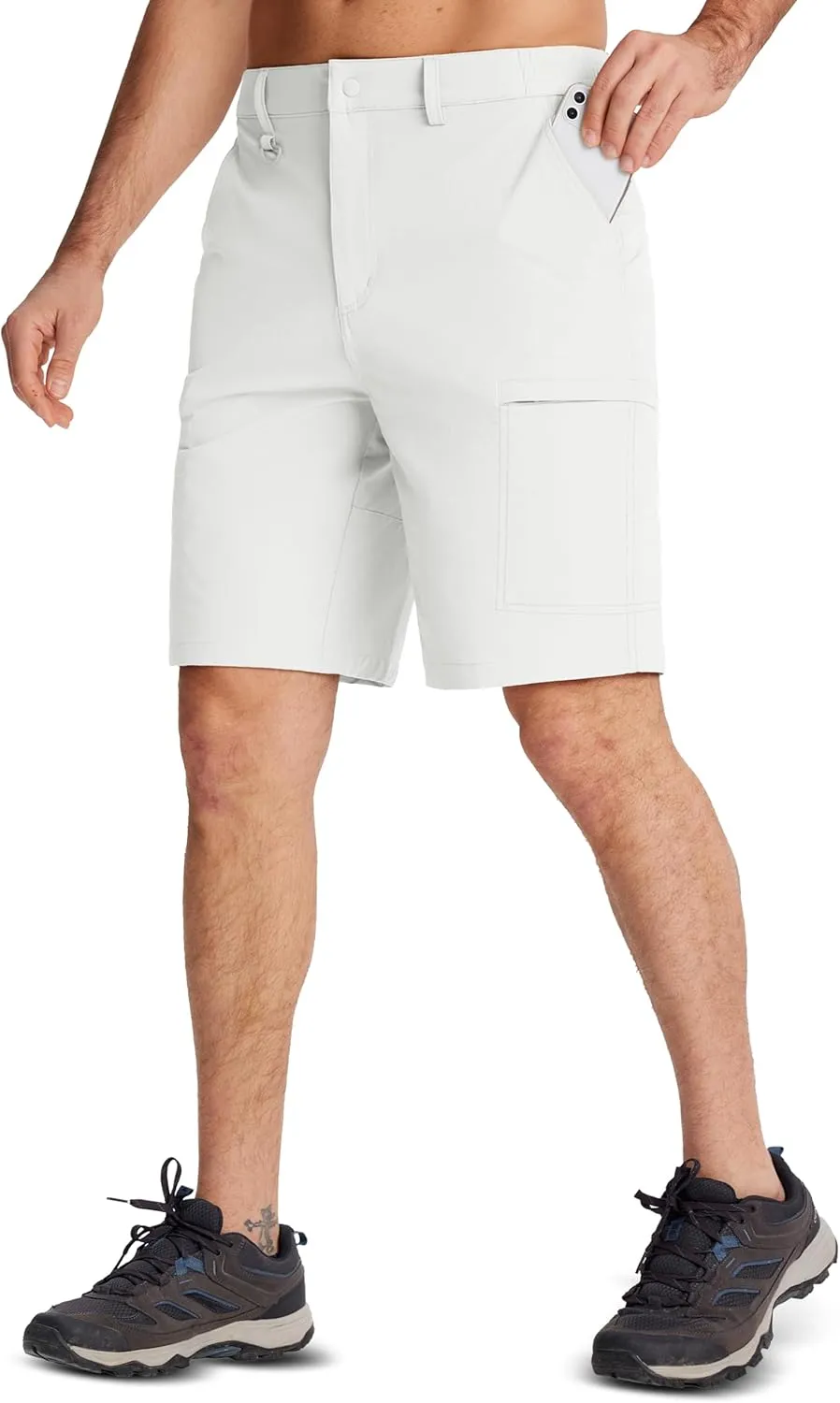 MAGCOMSEN Men's Hiking Cargo Shorts Quick Dry Lightweight 9" Golf Shorts Summer Casual Work Outdoor with 5 Zipper Pockets