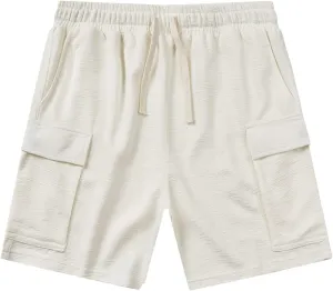 Men Shorts Casual Slim-Fit Elastic Beach Shorts Gym Basketball Lightweight Classic Regular Comfort Activewear Pants