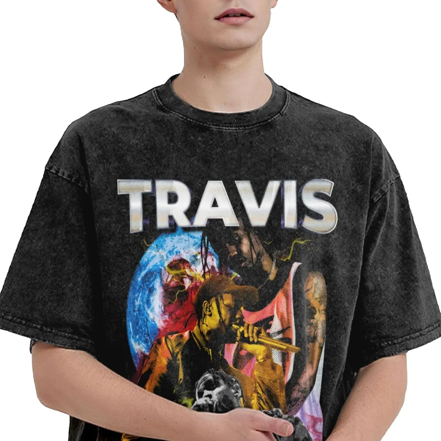 Men Women Unisex Vintage Oversized Crewneck Short Sleeve T-Shirt 3D Printed Funny Graphic Tees Tops