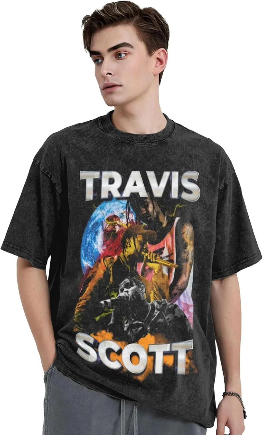 Men Women Unisex Vintage Oversized Crewneck Short Sleeve T-Shirt 3D Printed Funny Graphic Tees Tops