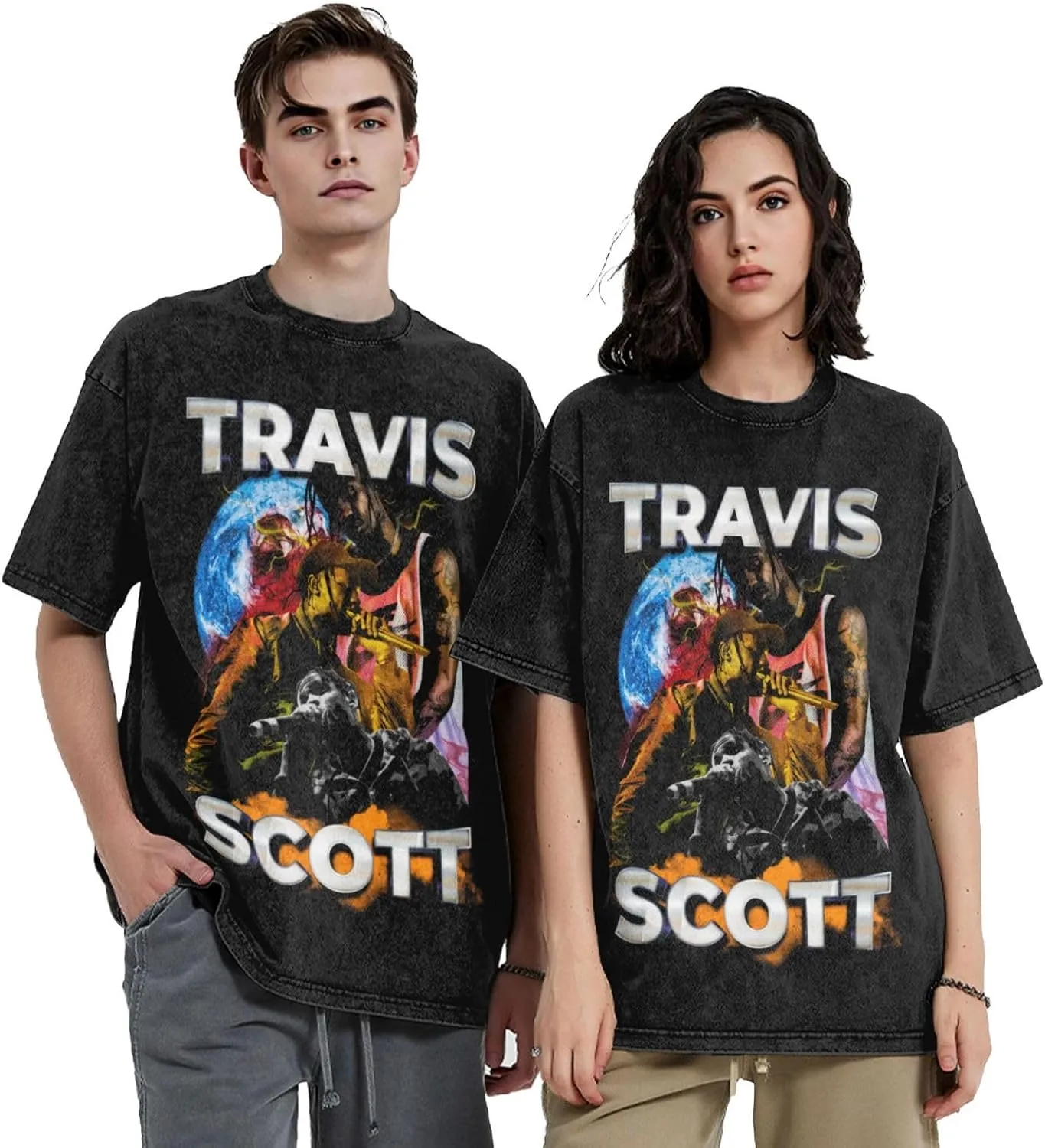 Men Women Unisex Vintage Oversized Crewneck Short Sleeve T-Shirt 3D Printed Funny Graphic Tees Tops