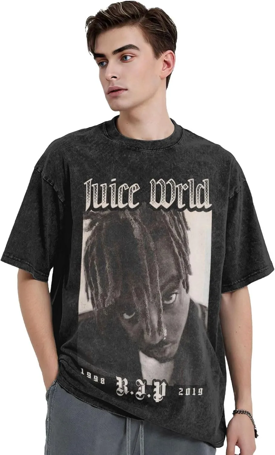 Men's Women's Unisex Vintage Oversized Crewneck Short Sleeve T-Shirt 3D Printed Fashion Graphic Tees Tops