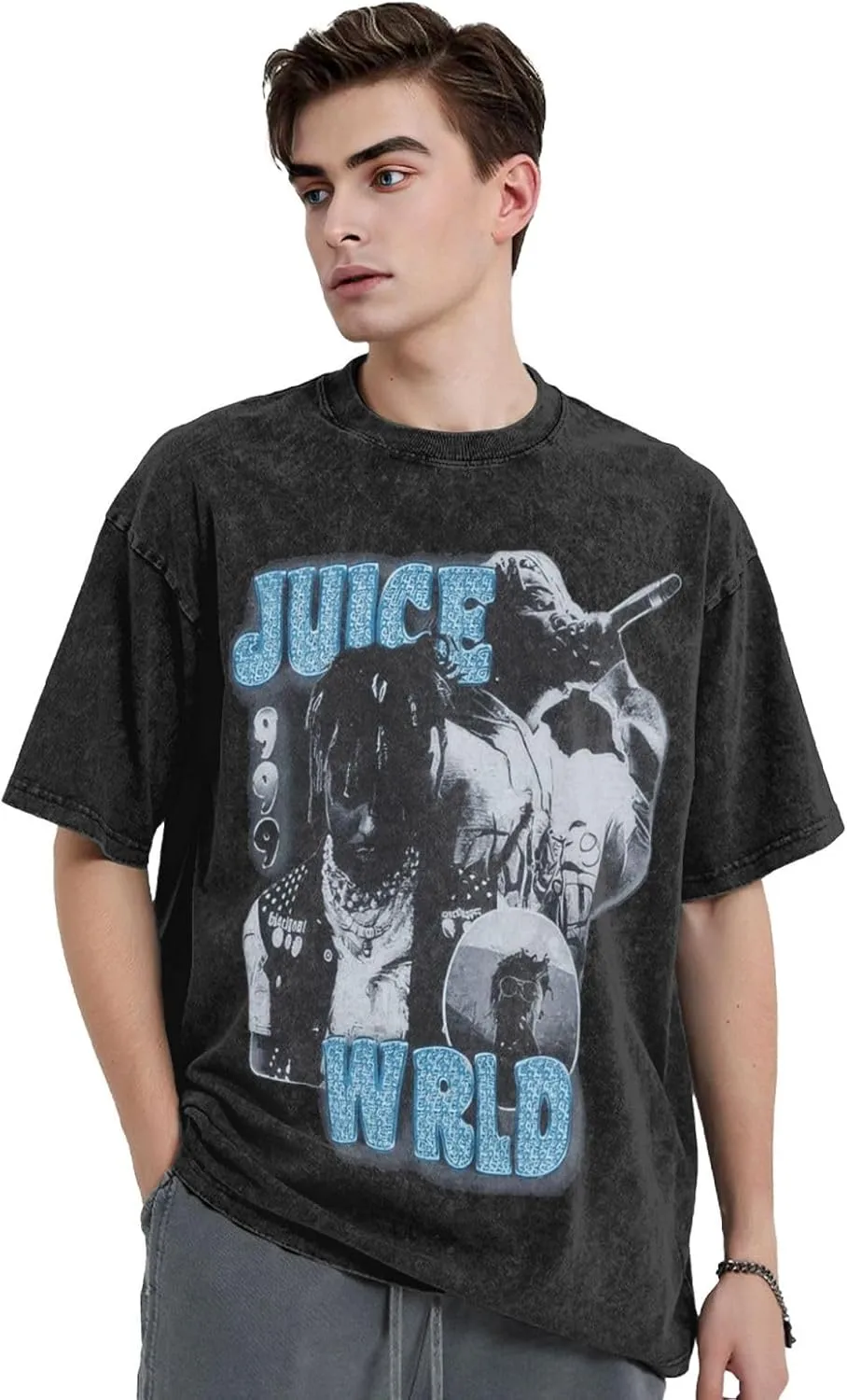 Men's Women's Unisex Vintage Oversized Crewneck Short Sleeve T-Shirt 3D Printed Fashion Graphic Tees Tops