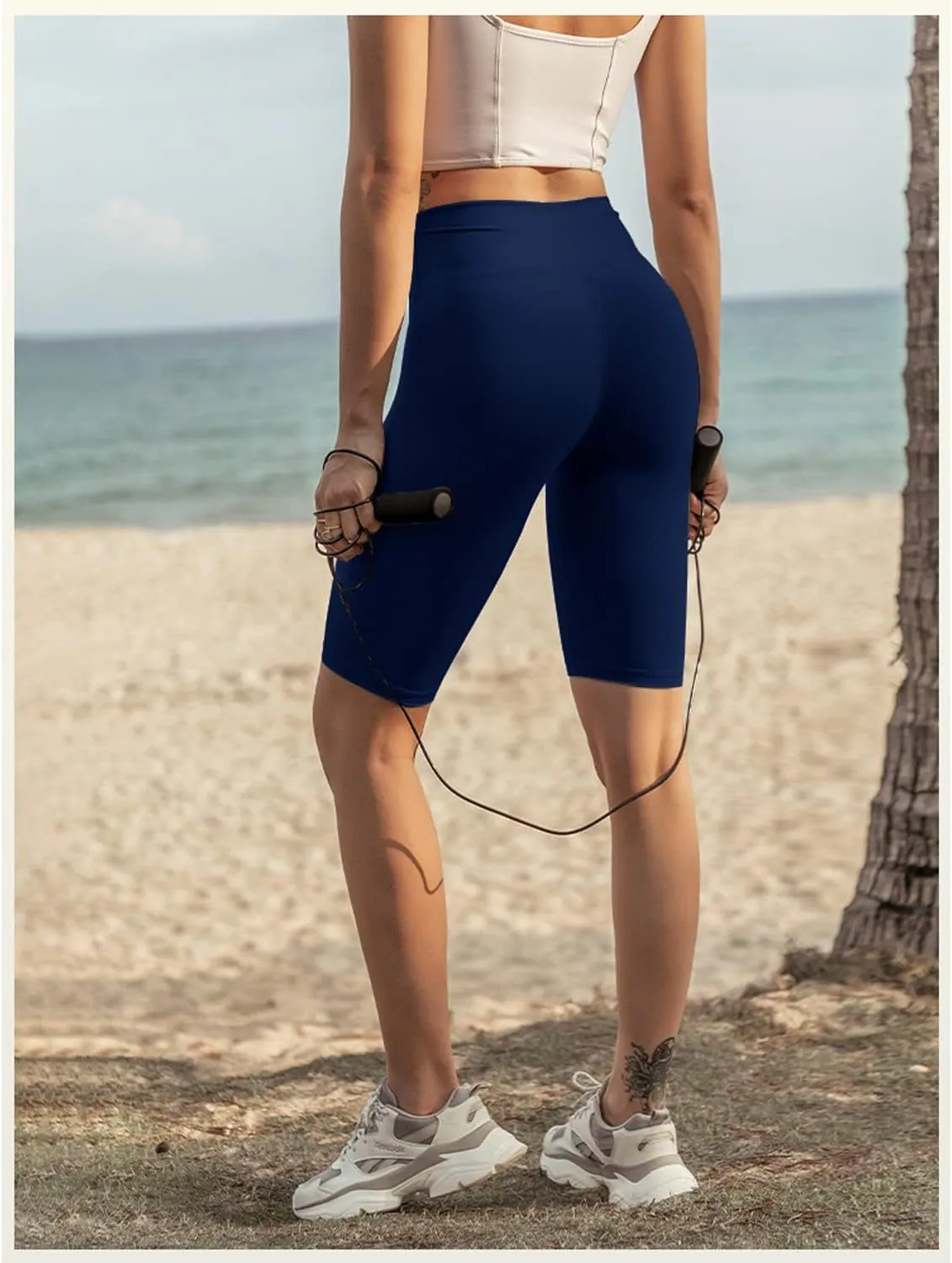 MOREFEEL 3 Pack Buttery Soft Biker Shorts for Women - 5"/8" High Waist Tummy Control Workout Yoga Running Gym Athletic Shorts