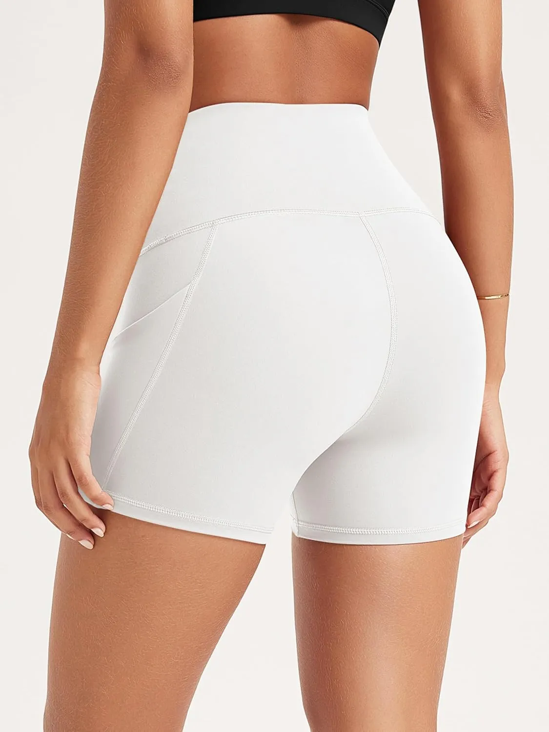 ODODOS Women's Tummy Control Biker Shorts 2.0 with Pockets High Waist Athletic Workout Yoga Shorts-5" / 8" / 10" Inseam