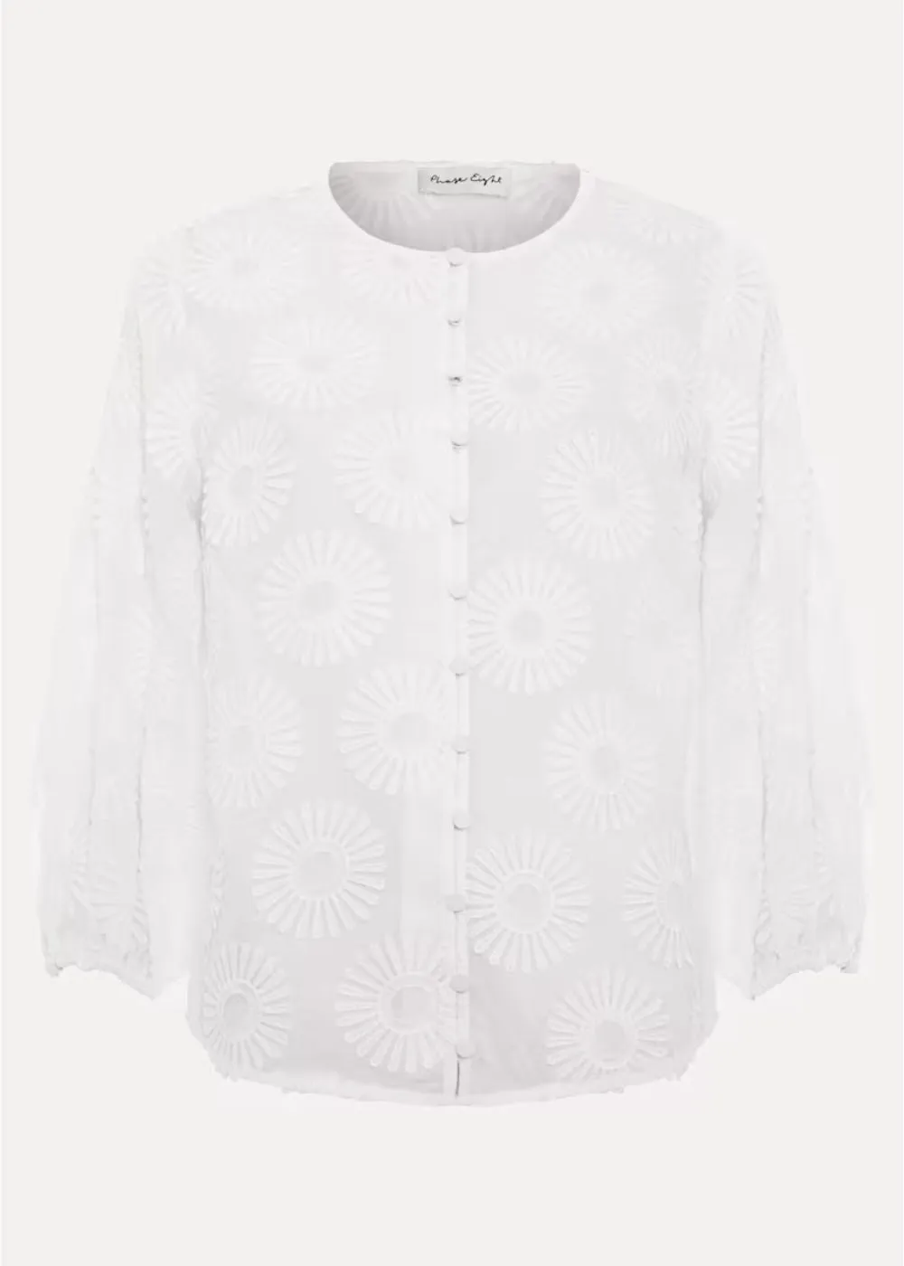 Phase Eight Daisy Crochet Poplin Blouse