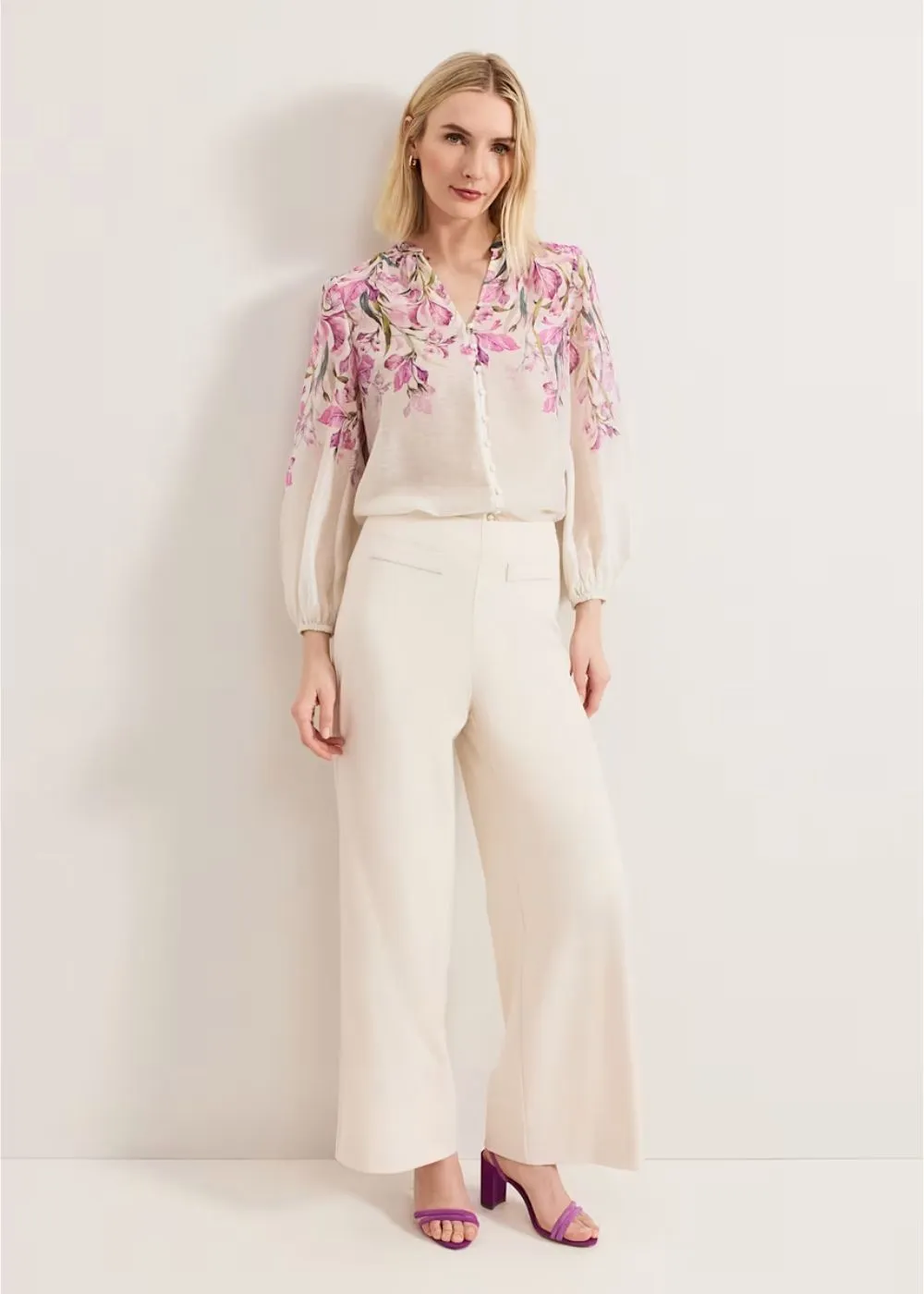 Phase Eight Gisela Placement Print Floral Blouse