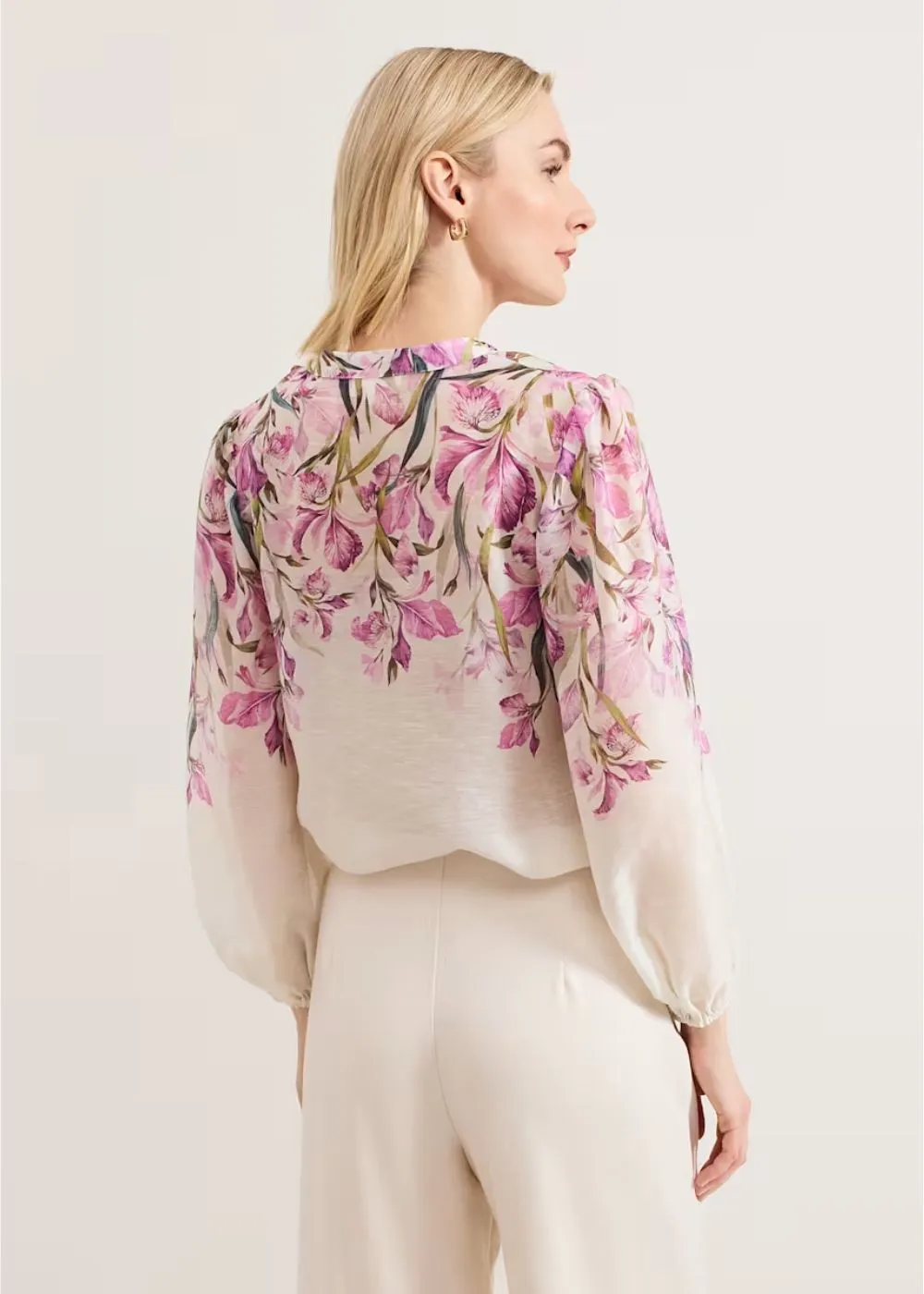Phase Eight Gisela Placement Print Floral Blouse