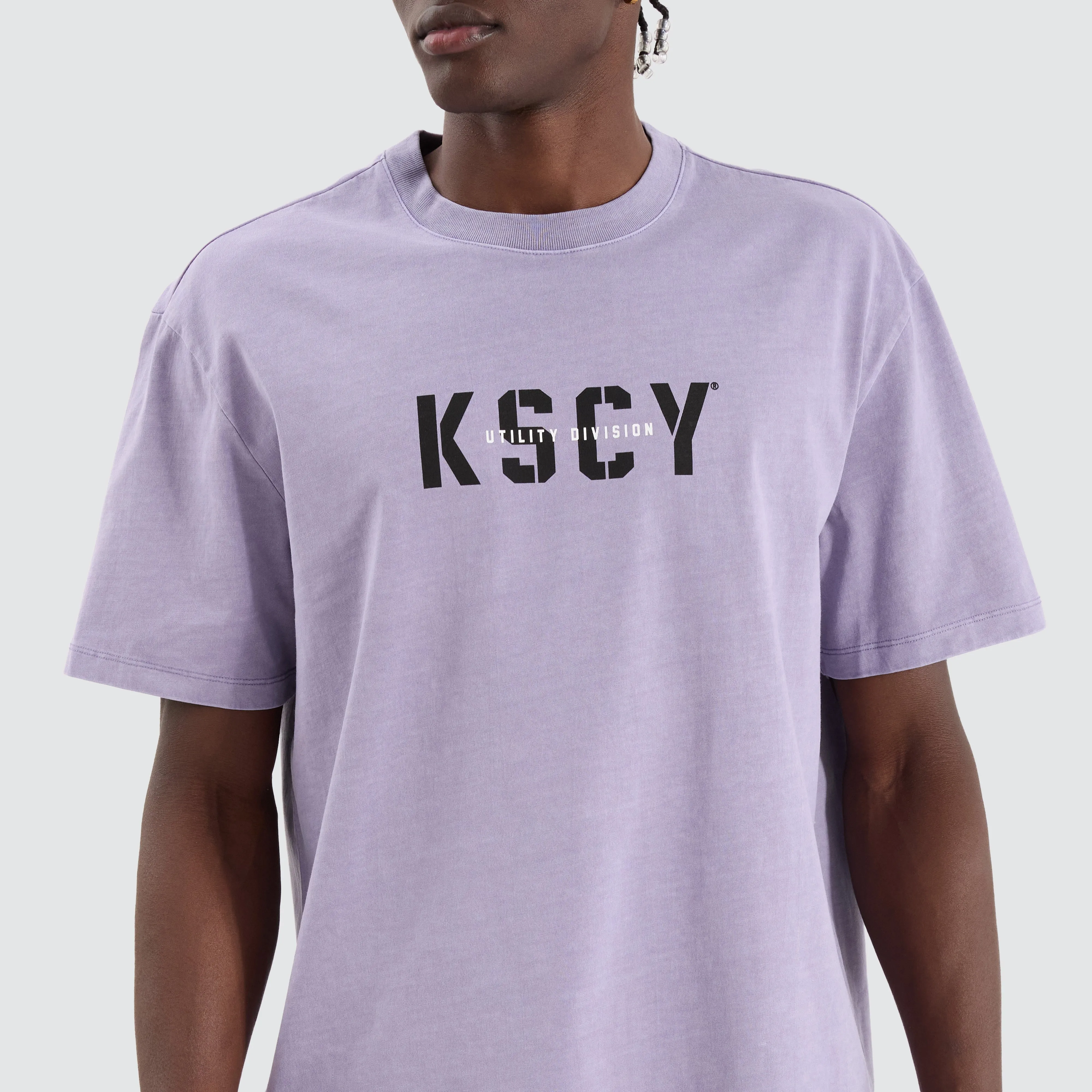 Reinforced Relaxed Tee Pigment Lavender Grey