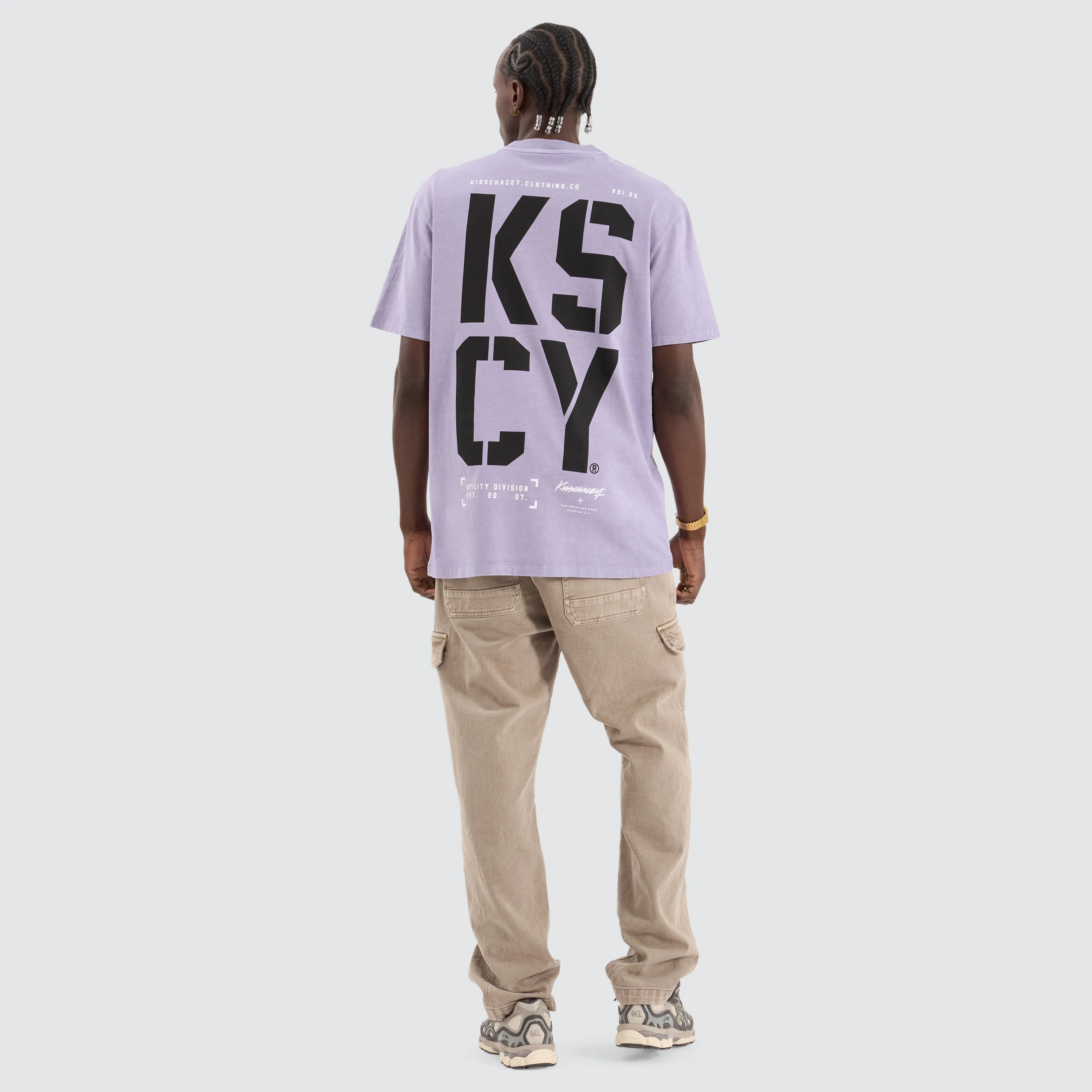 Reinforced Relaxed Tee Pigment Lavender Grey