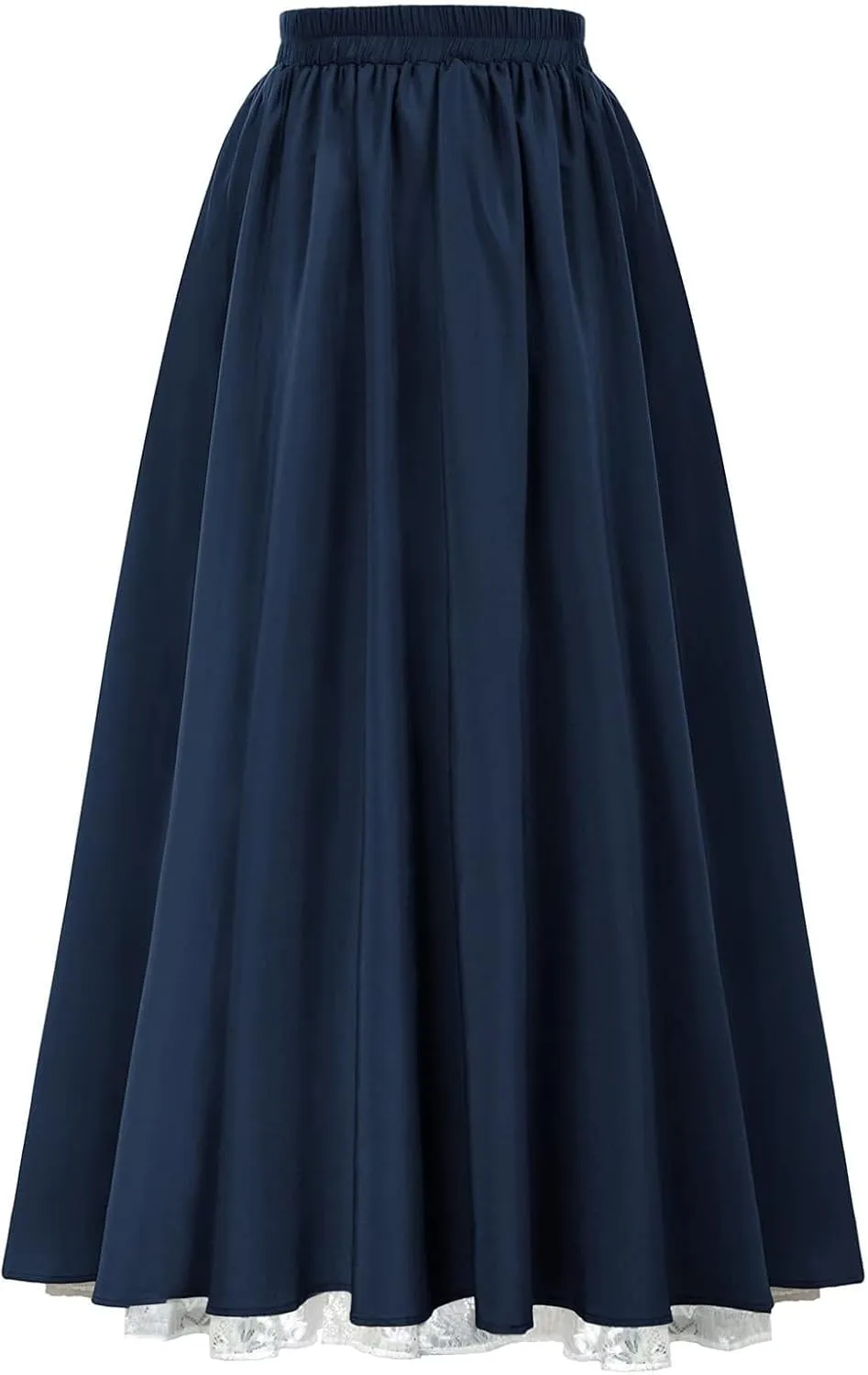 Renaissance Skirt for Women Elastic High Waist Pleated Double Layer Skirts 2025 Fashion Vintage Peasant Style Skorts
