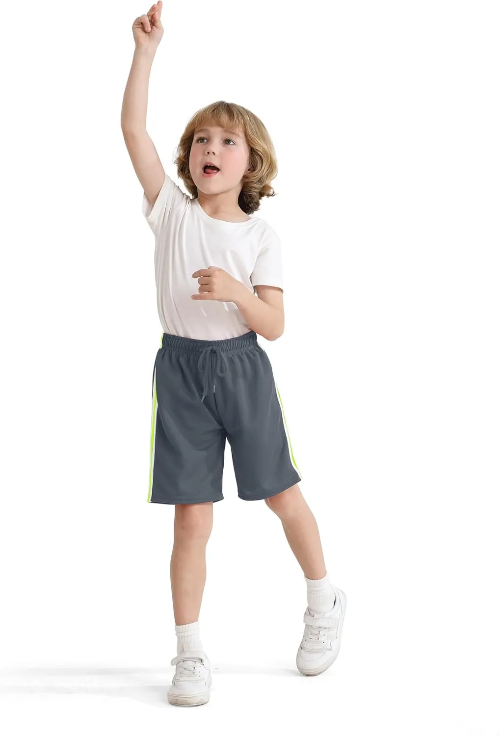 Resinta 5 Pack Toddler Boys Shorts Boys Quick Dry Athletic Pull-On Shorts with Elastic Waist for Summer Playwear