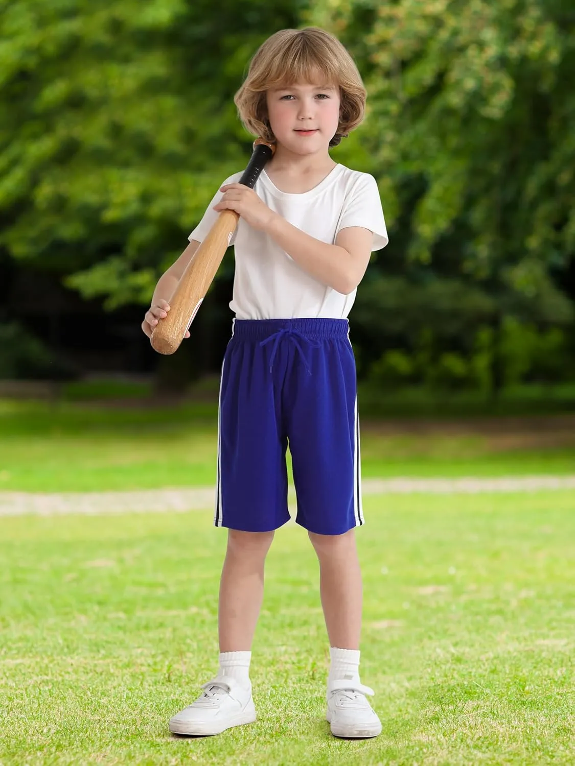 Resinta 5 Pack Toddler Boys Shorts Boys Quick Dry Athletic Pull-On Shorts with Elastic Waist for Summer Playwear
