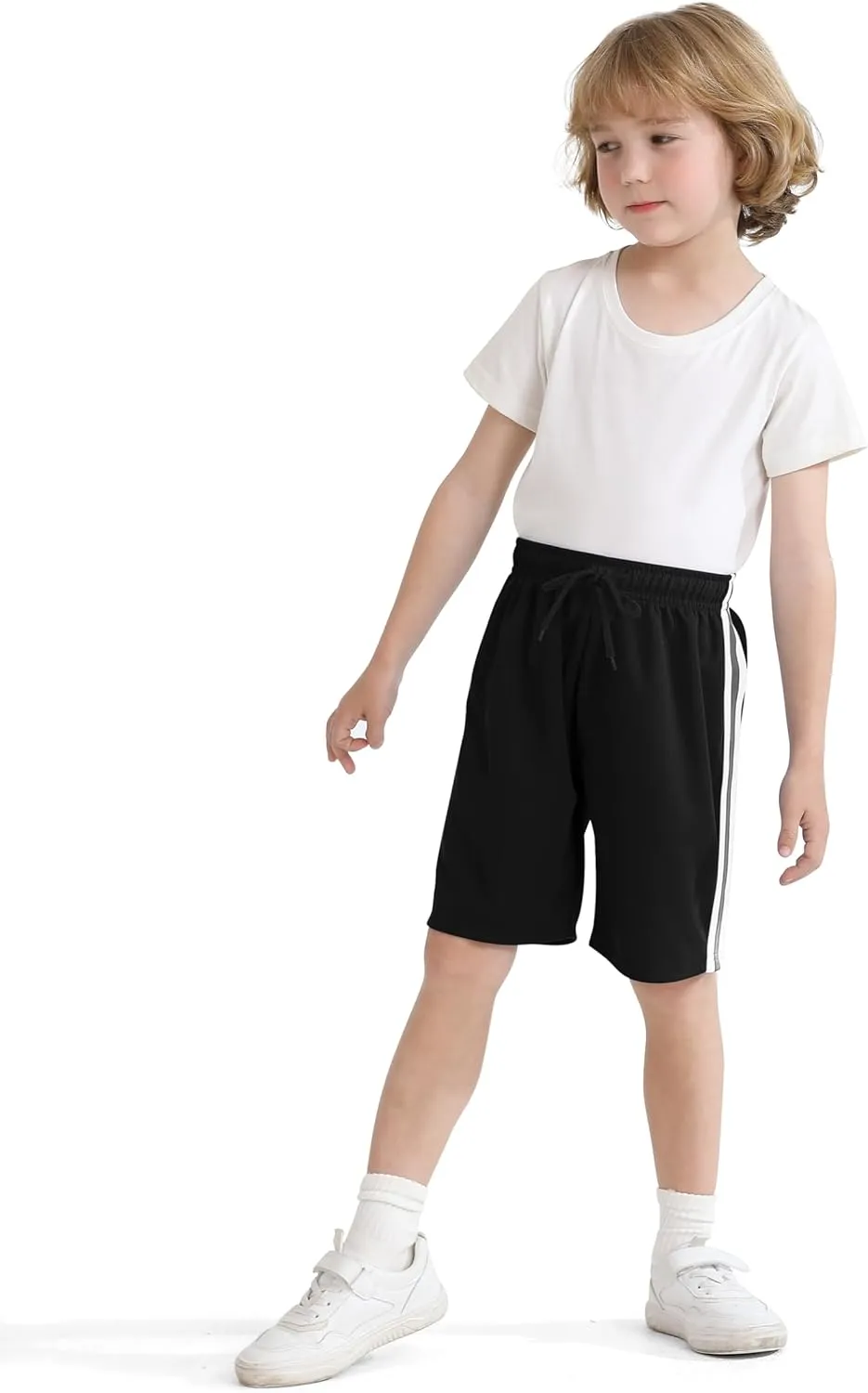 Resinta 5 Pack Toddler Boys Shorts Boys Quick Dry Athletic Pull-On Shorts with Elastic Waist for Summer Playwear