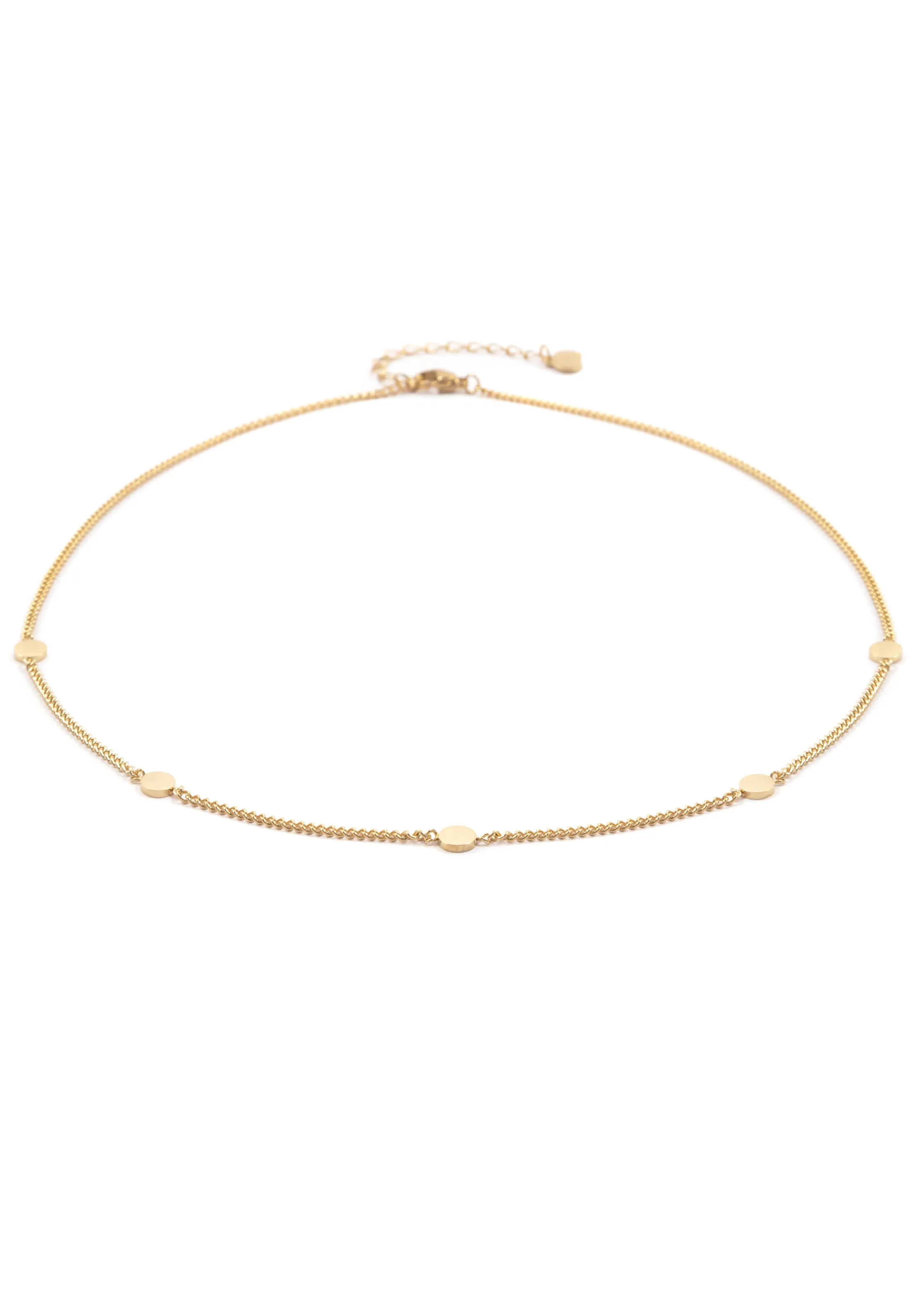 Small Circle Necklace Gold