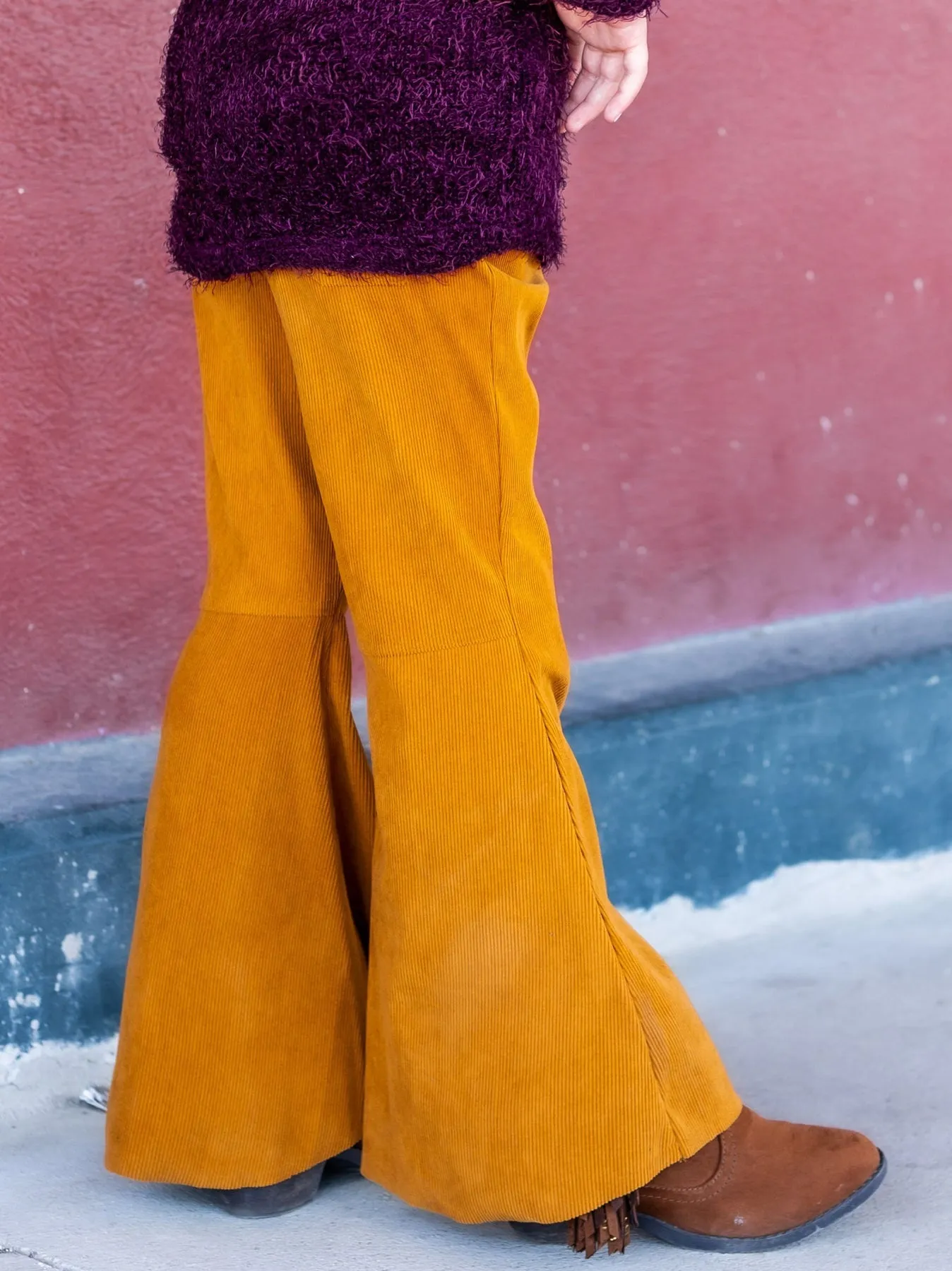 Southern Grace Girl's Sugar And Spice Flare Pants, Camel