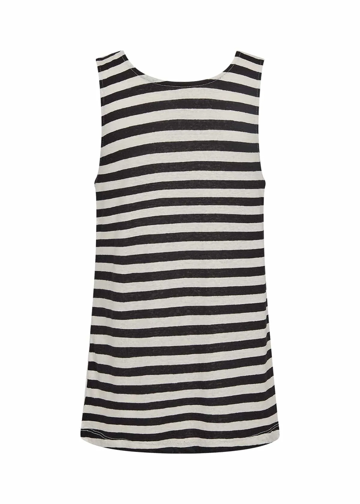 Soya Concept Stripe Vest Top Black Ivory