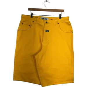 Vintage Boss "Big Fit" Chino Shorts 38x13 Yellow NWT