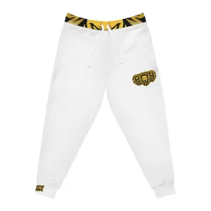 White "Sun Gold Lion" Athletic Joggers