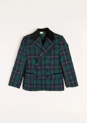 Windsor Tartan Double Breasted Blazer in Green (4-10yrs)