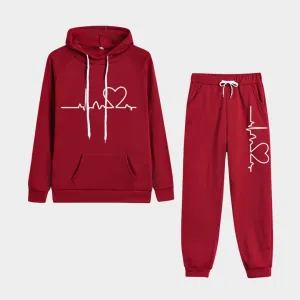 Women's Autumn Winter Tracksuit - Hoodies & Jogging Pants Set, Fleece Sweatshirt Pullover (Multiple Colors)