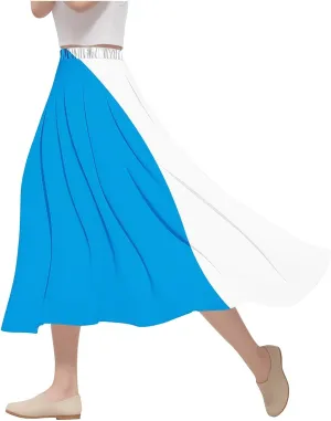 Womens Maxi Skirts Summer Elastic High Waist A Line Pleated Flowy Swing Skirt Casual Fashion Beach Vacation Skorts