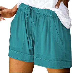 Women's Summer High Waisted Cotton Linen Palazzo Pants Wide Leg Long Ruched Workout Pant Trouser with Pocket